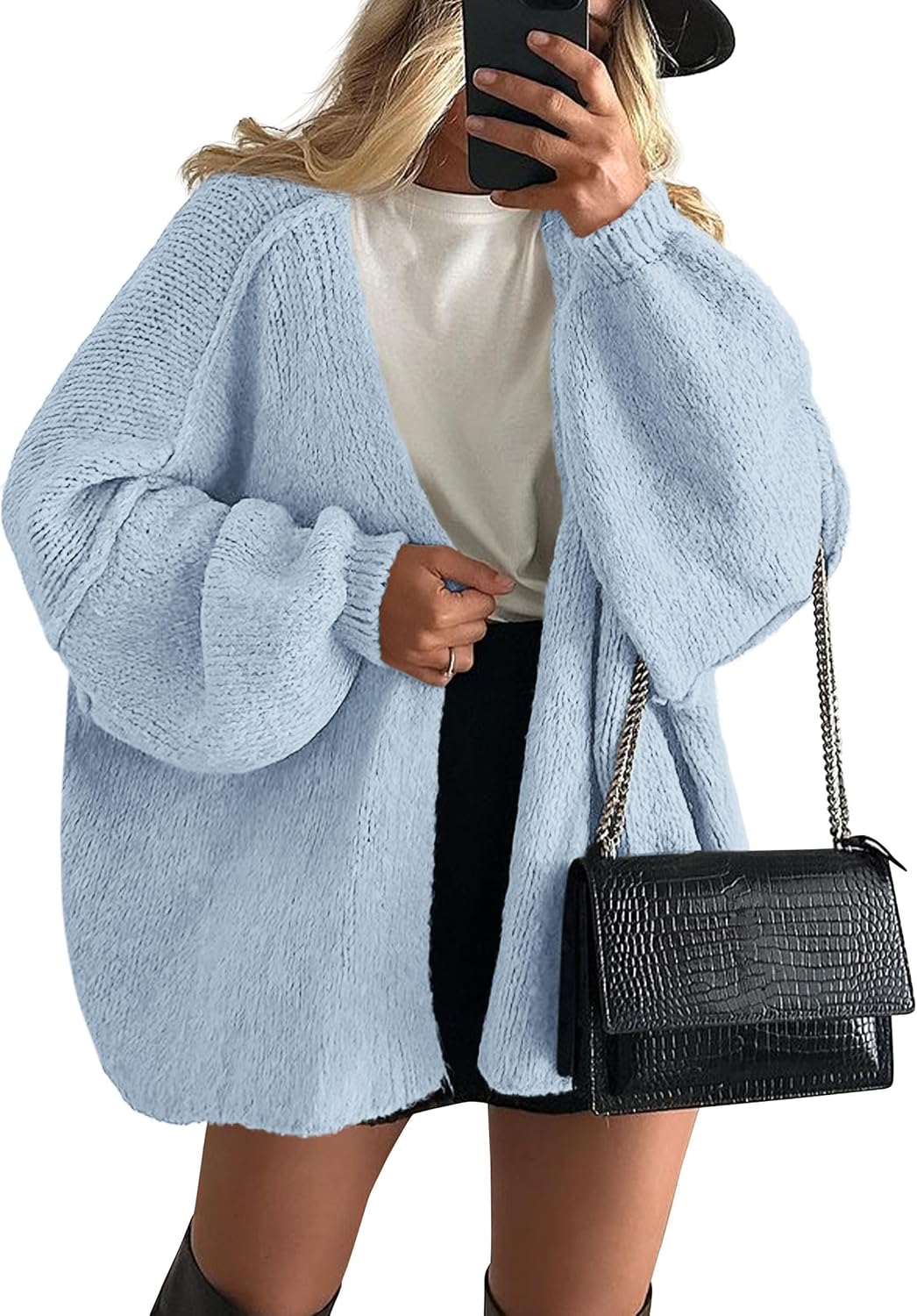 Womens Open Front Oversized Cardigan Sweaters
