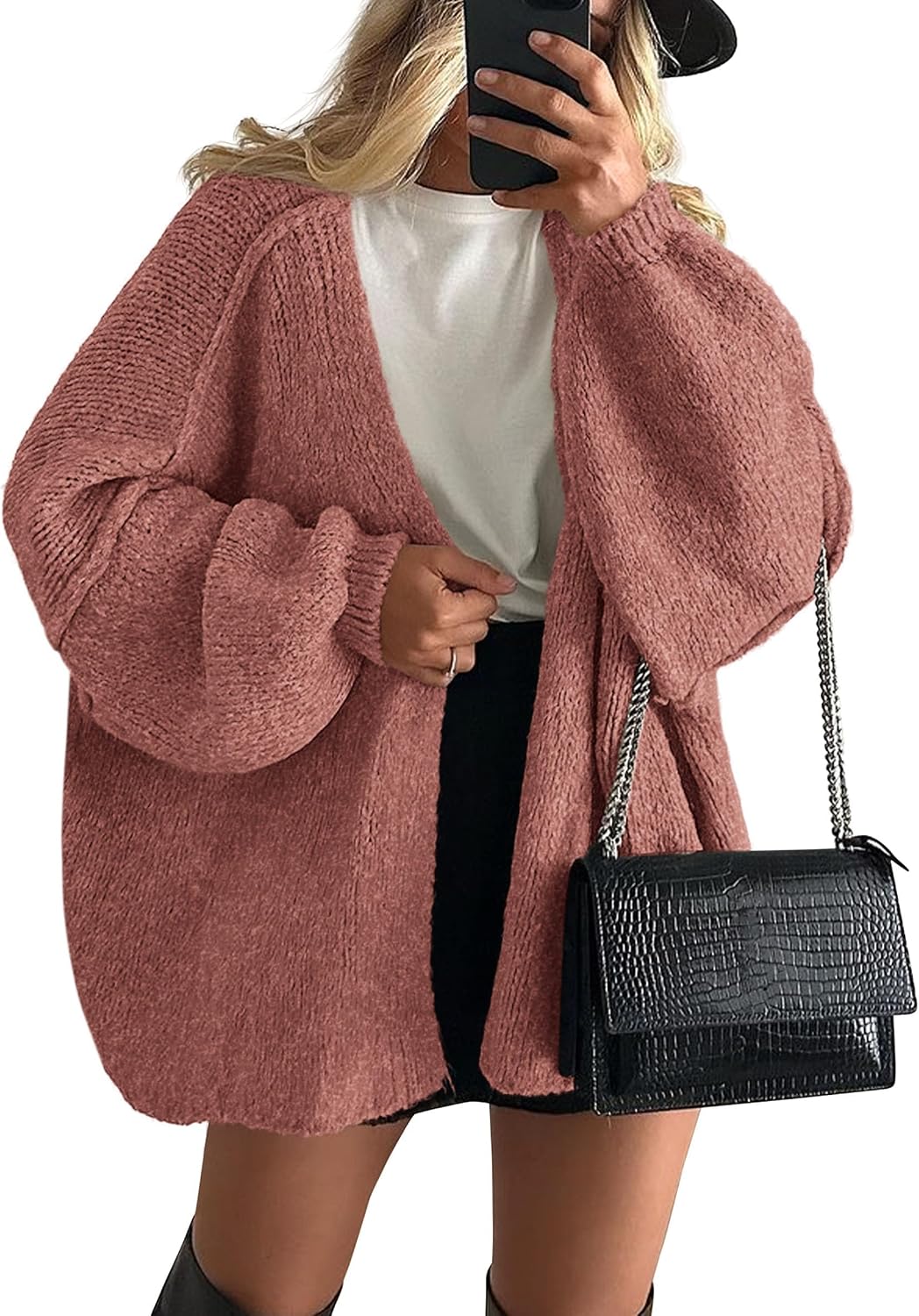 Womens Open Front Oversized Cardigan Sweaters
