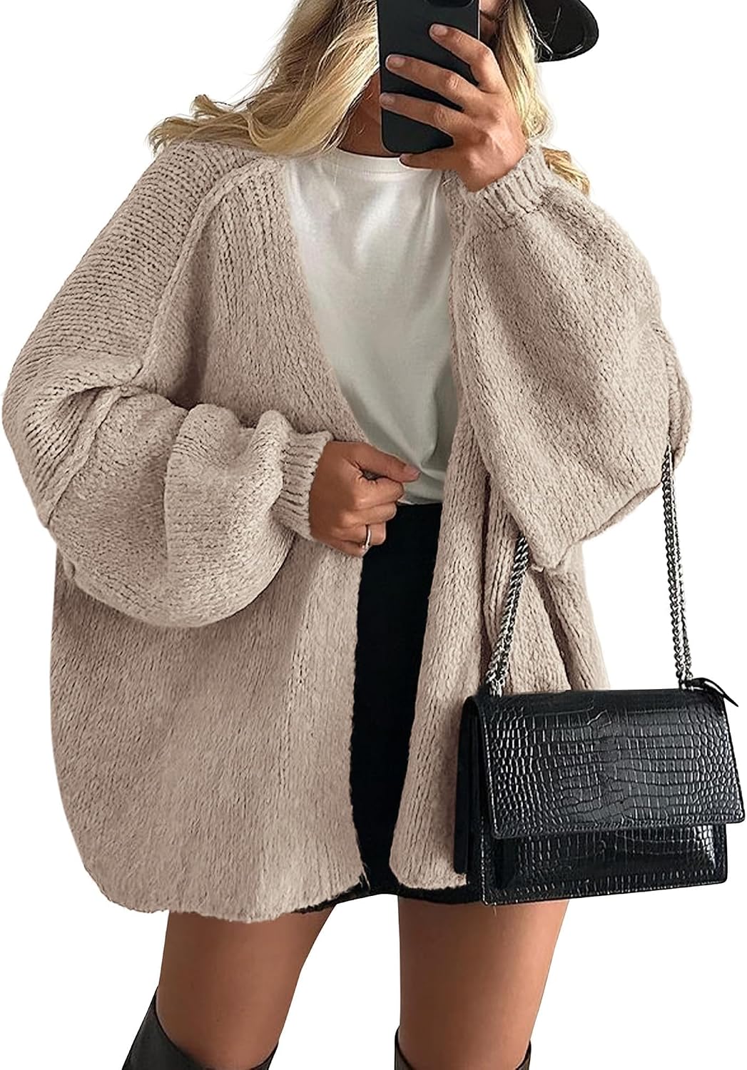 Womens Open Front Oversized Cardigan Sweaters