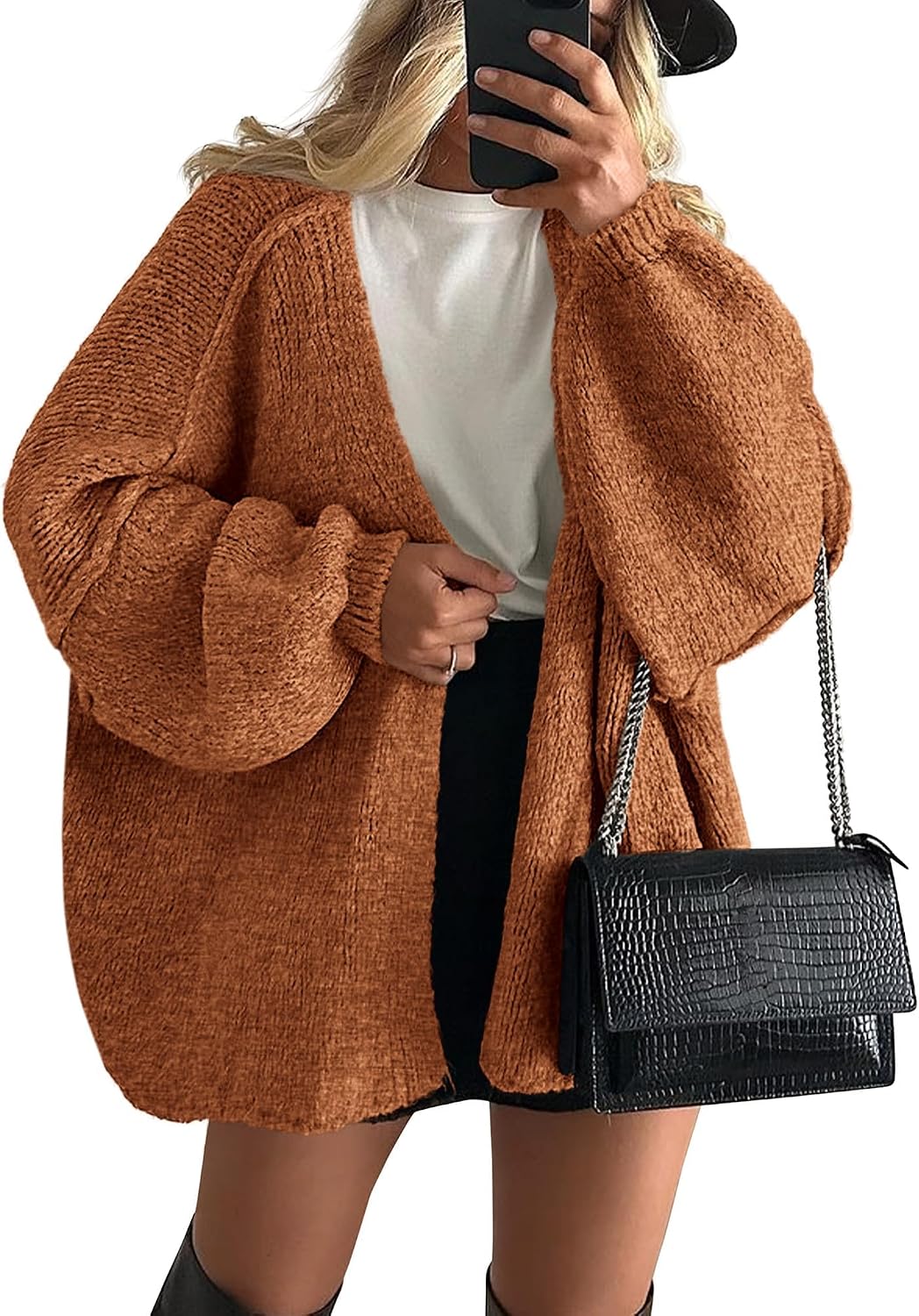 Womens Open Front Oversized Cardigan Sweaters