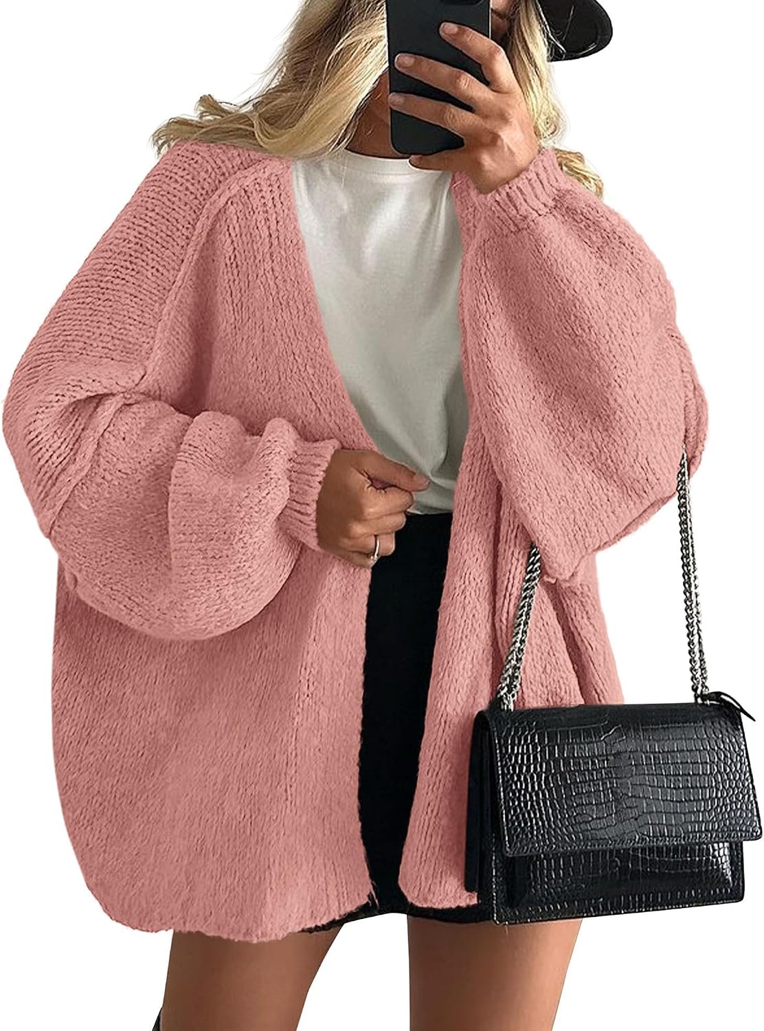 Womens Open Front Oversized Cardigan Sweaters