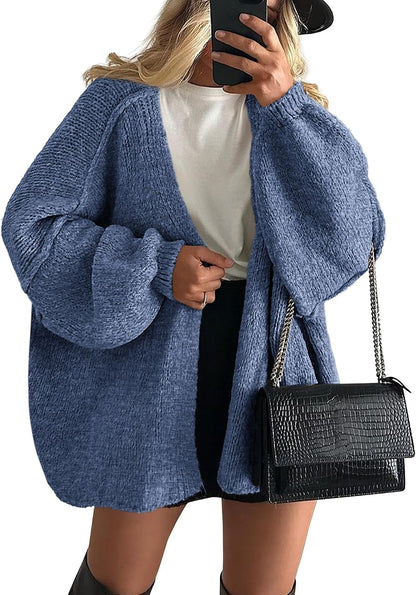 Womens Open Front Oversized Cardigan Sweaters