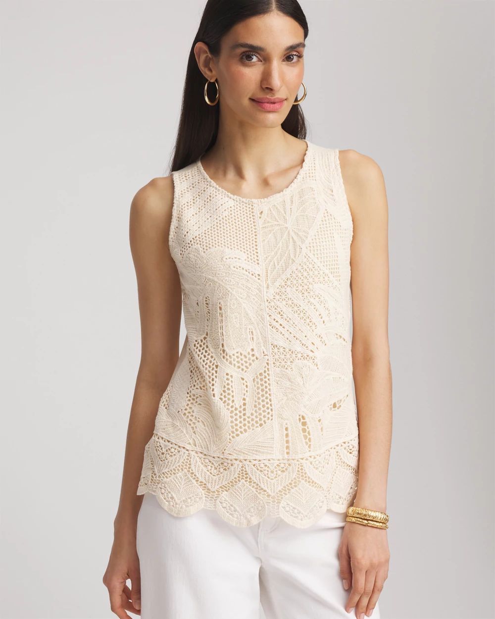 Island Crochet Lace Tank