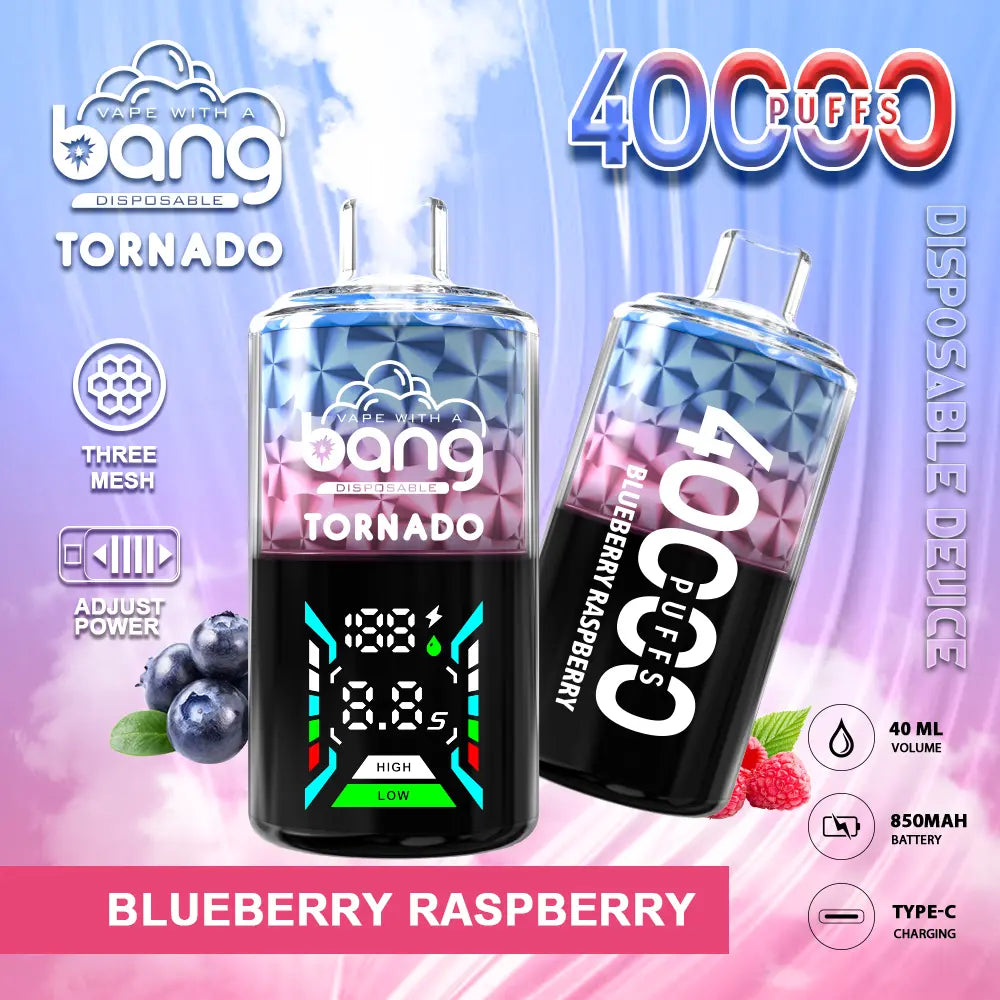 Bang Tornado 40000 40K Puffs Large Smoke LED Display Disposable Vape