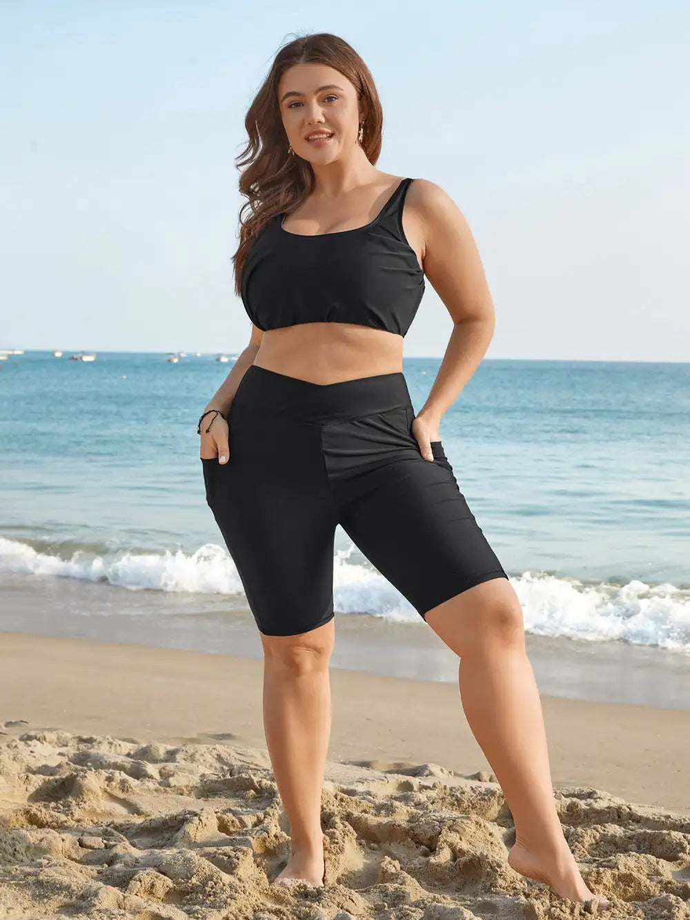 Hips Contour Curvy Pockets Swim Bottoms