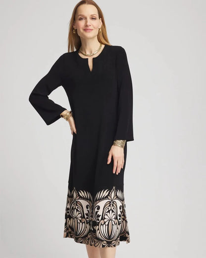 TravelersTM Kurta Border Print Midi Dress
