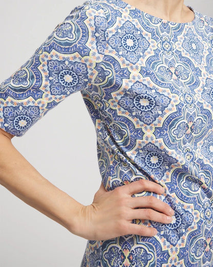 Tile Pima Bateau-Neck Tee