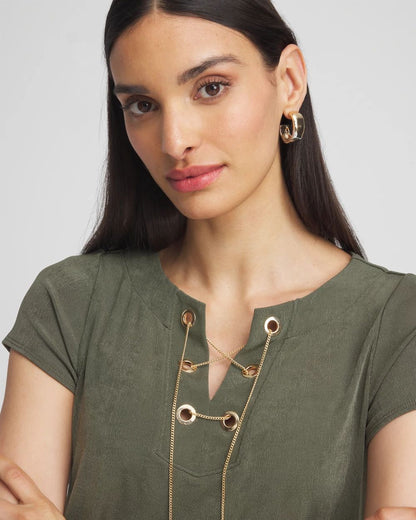 TravelersTM Lace Up Top