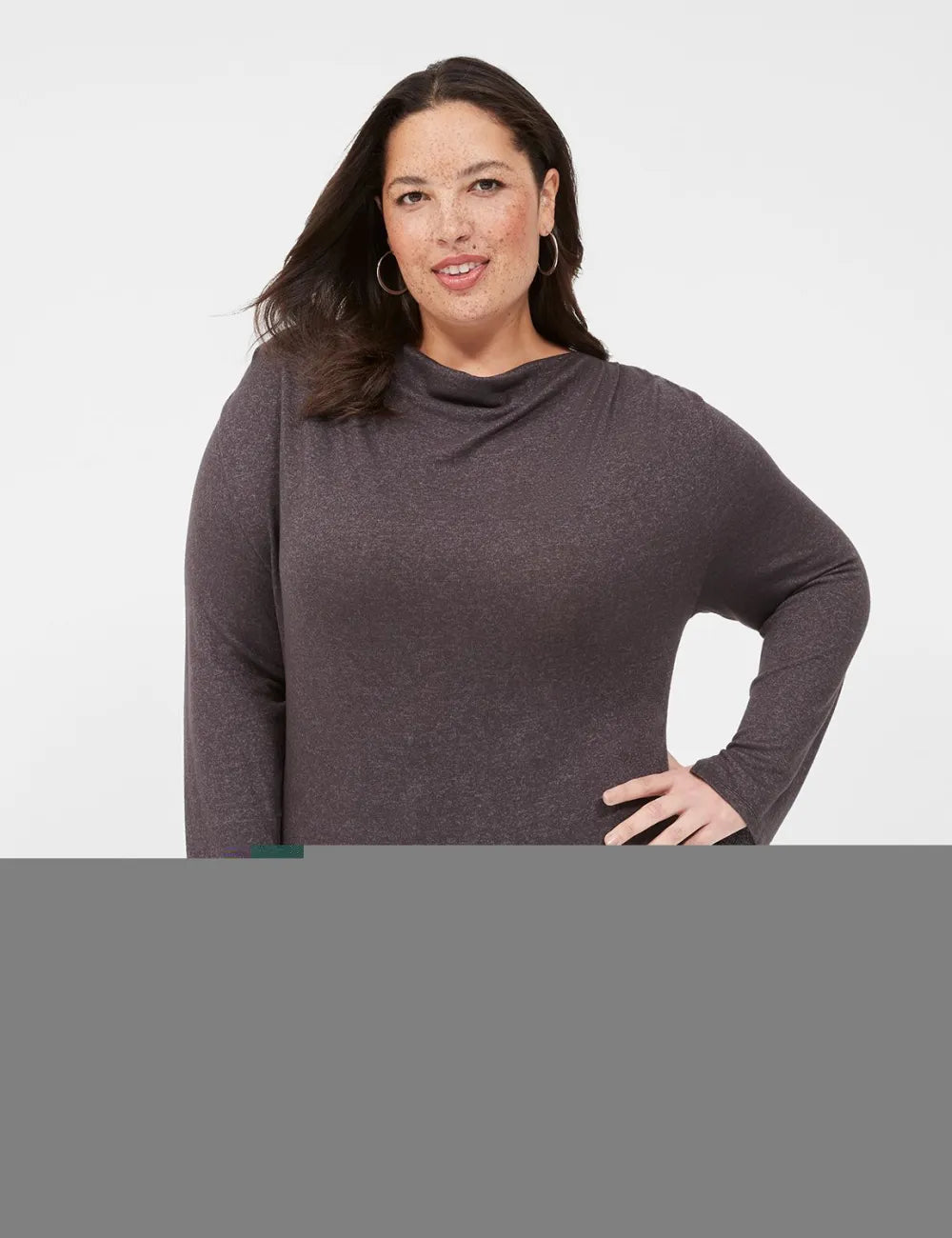 Relaxed Cowlneck Drop-Shoulder Top
