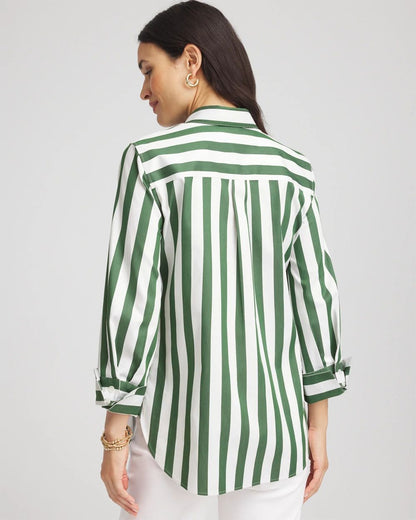 No IronTM Slimming Striped  Shirt