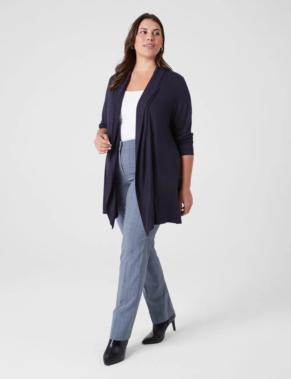 Long-Sleeve Rib Placket Overpiece