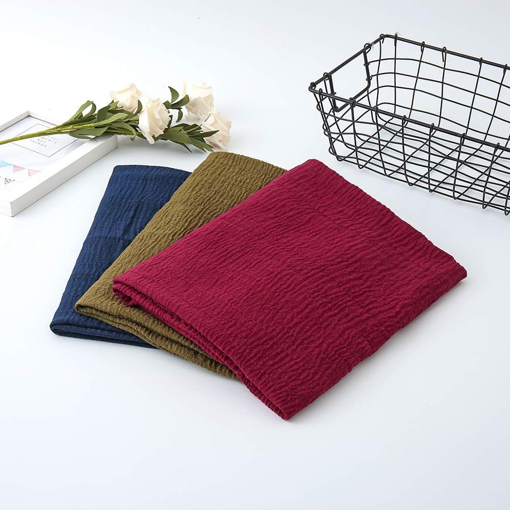 Soft Cotton Hemp Scarf Wrap Long Hijab Scarves for Women