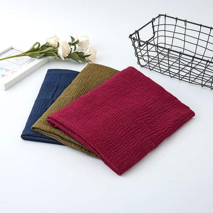 Soft Cotton Hemp Scarf Wrap Long Hijab Scarves for Women