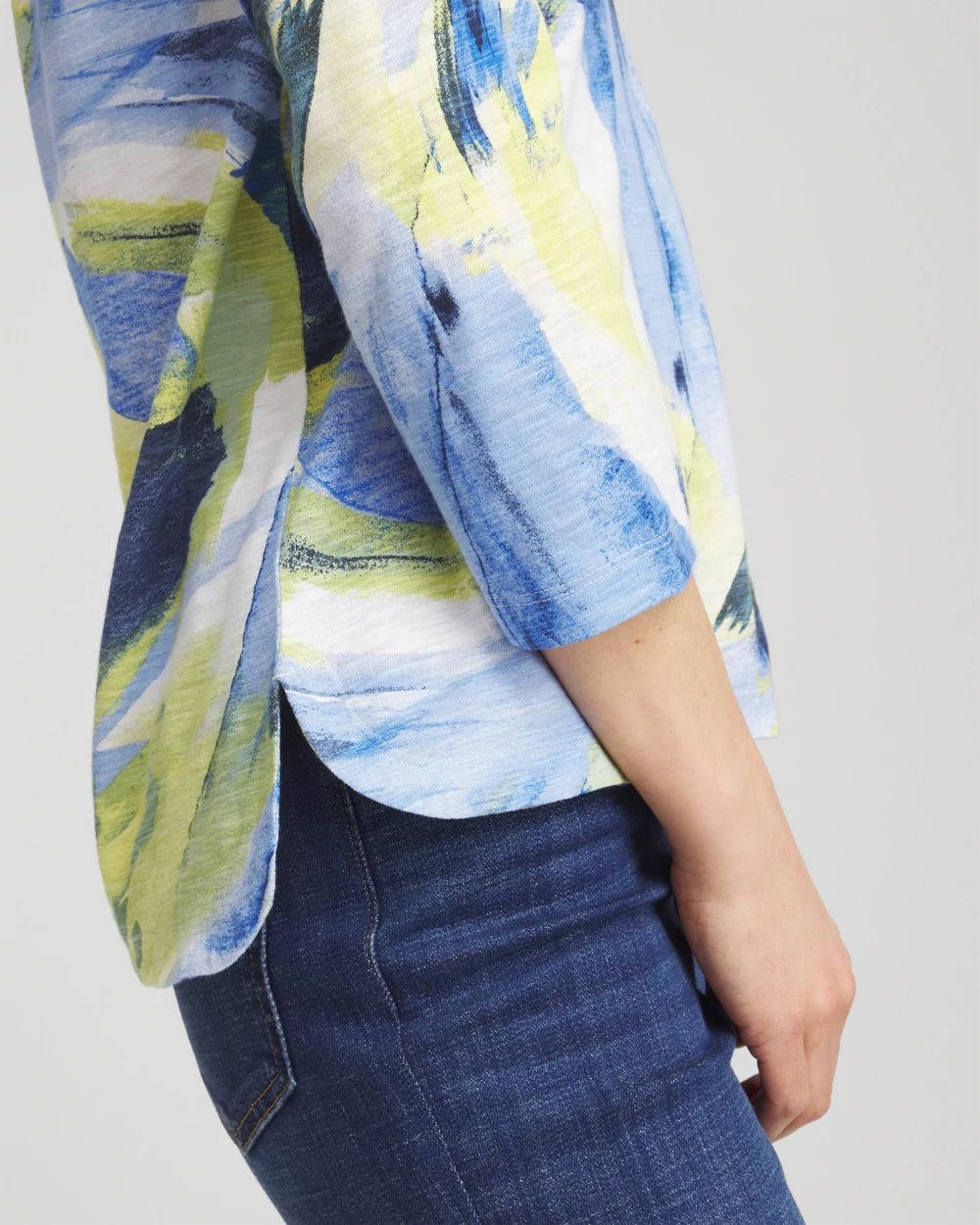 Watercolor Slub Scoop Neck Tee