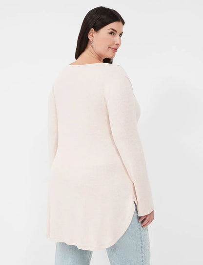 Relaxed Cowlneck Drop-Shoulder Top