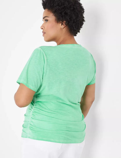 Modern Jersey Side-Ruched Tee