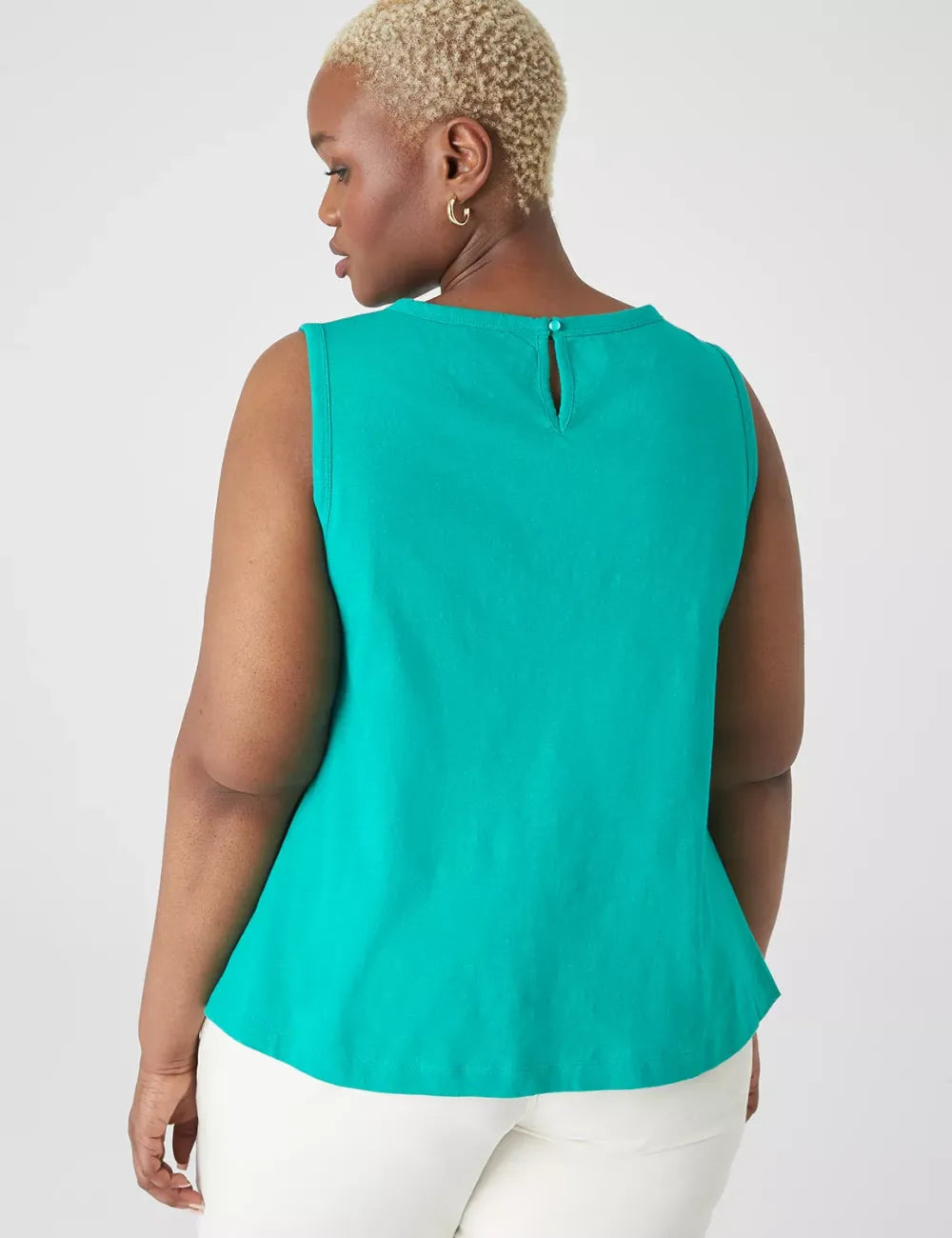 Swing Lace-Yoke Tank Top