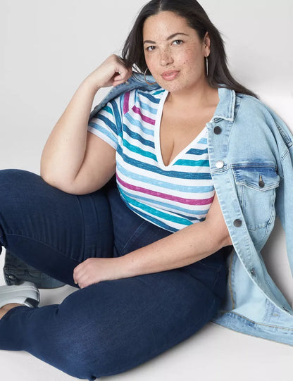 Modern Jersey Side-Ruched Tee