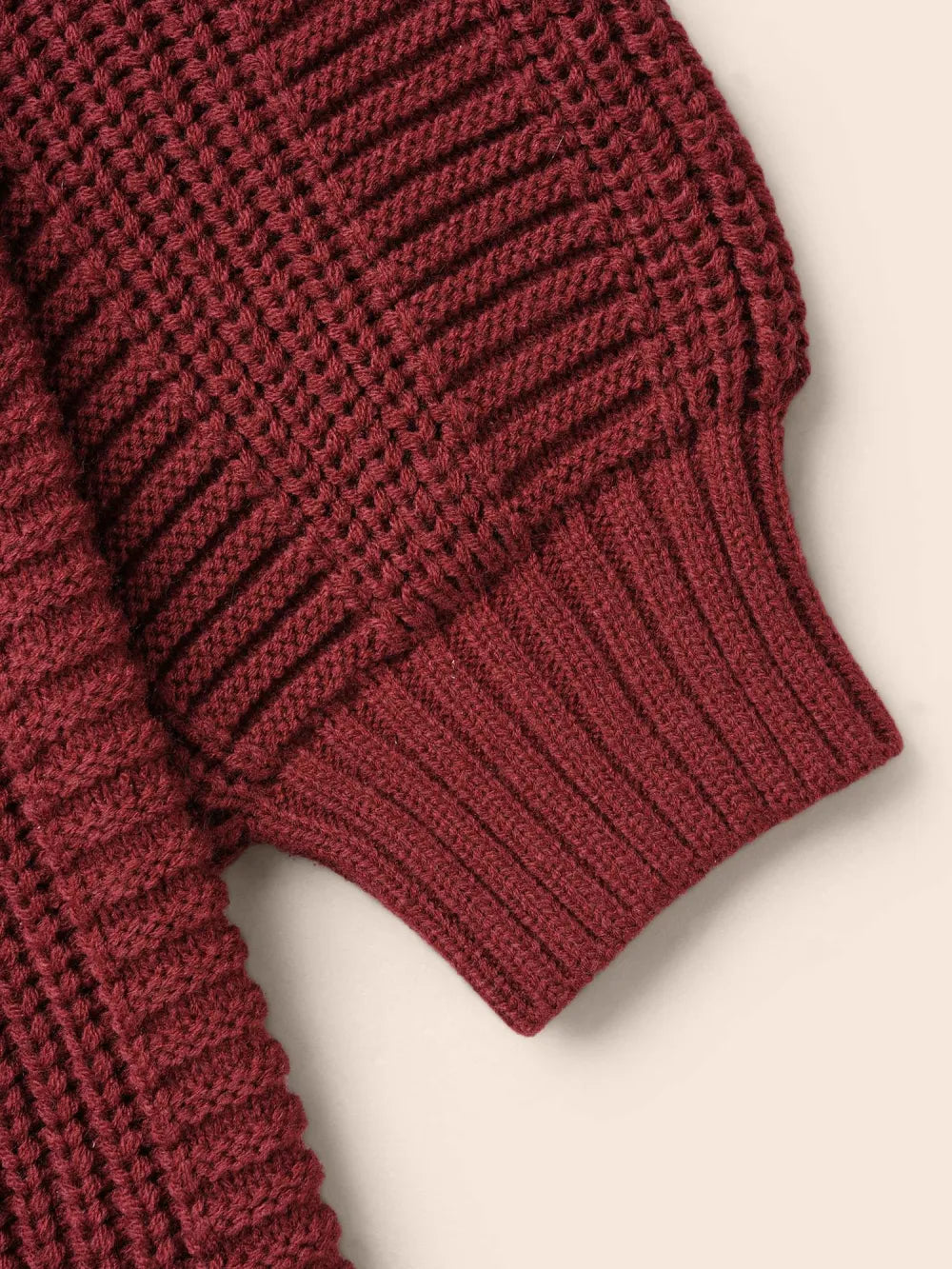 Cable Knit Ribbed Detailing Open Front Cardigan