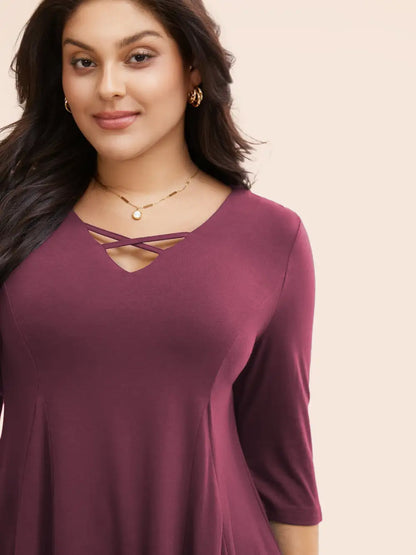 Supersoft Essentials Cross Straps Pleated T-Shirt