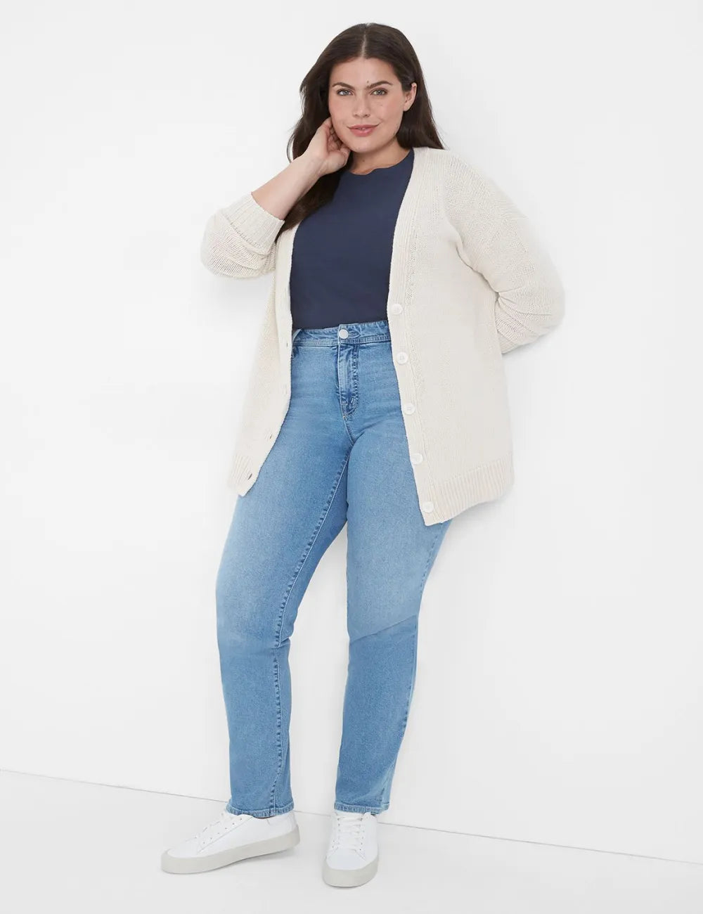 Seven7 Straight Jean With Back Pocket Embroidery