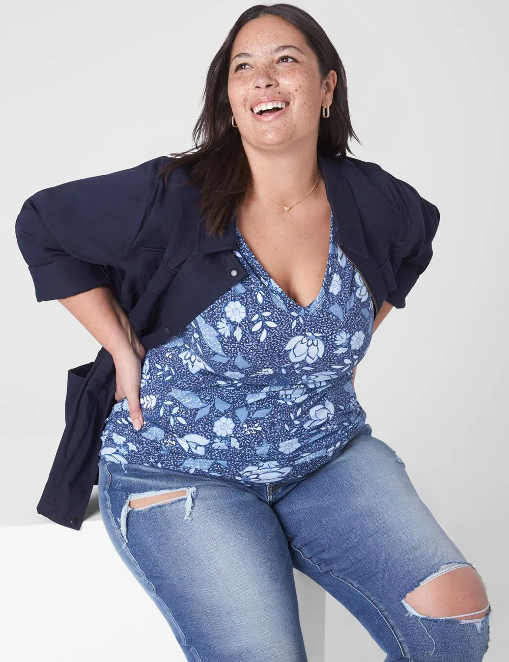 Modern Jersey Side-Ruched Tee