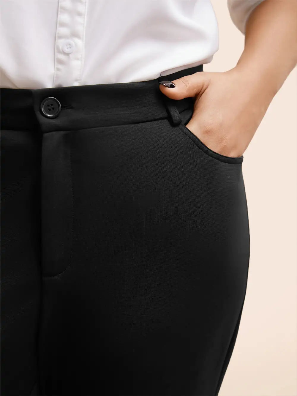 Stretchy-Fit Pocket Elastic Waist Pants