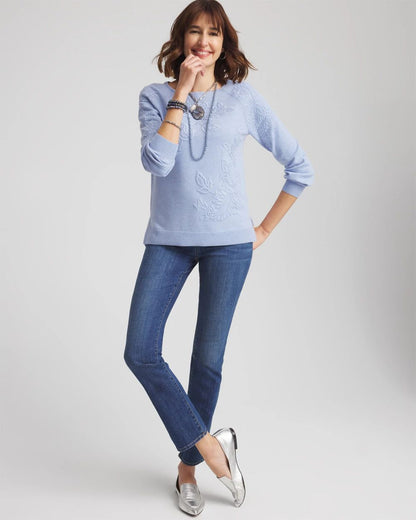 Embroidered Boatneck Sweater