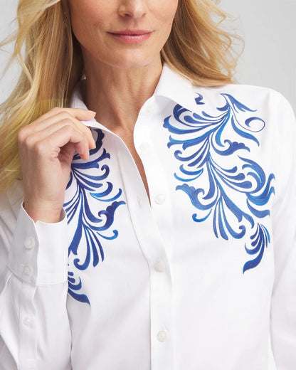 No IronTM Wildflower Embroidered Shirt