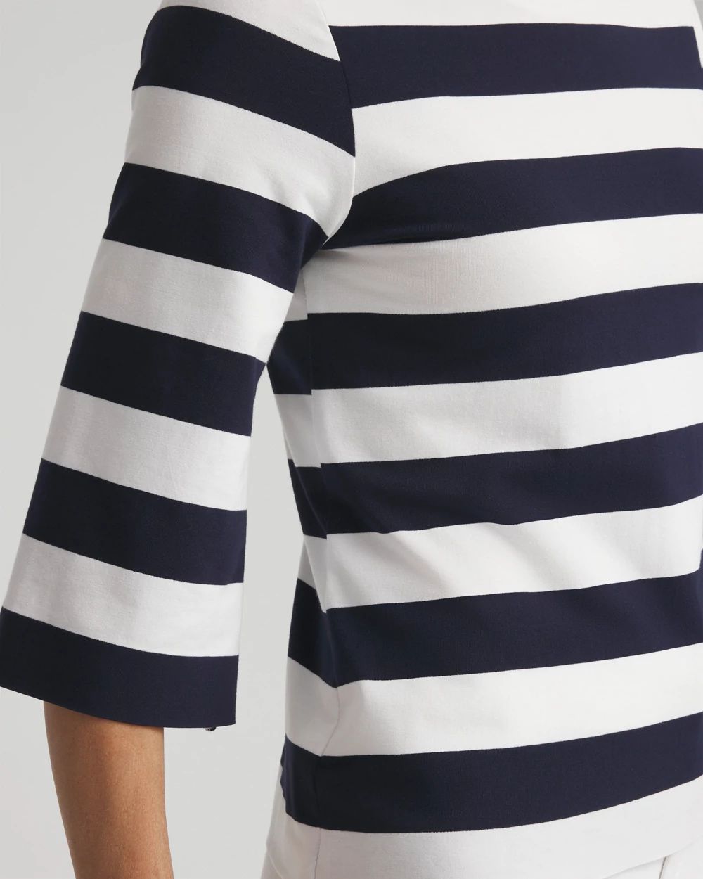 A-line Sleeve Stripe Tee