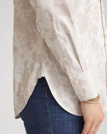 No IronTM Stretch-Sateen Jacquard Shirt