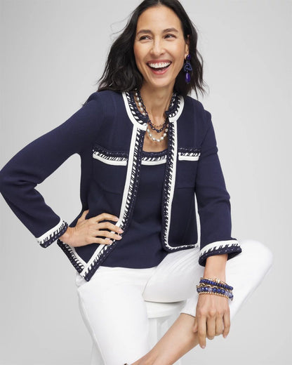 Contrast-Trim Lady Jacket