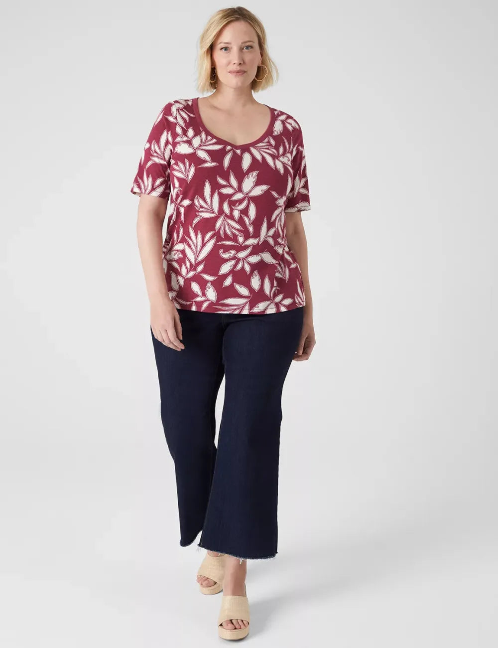 Modern Perfect Sleeve V-Neck Tee