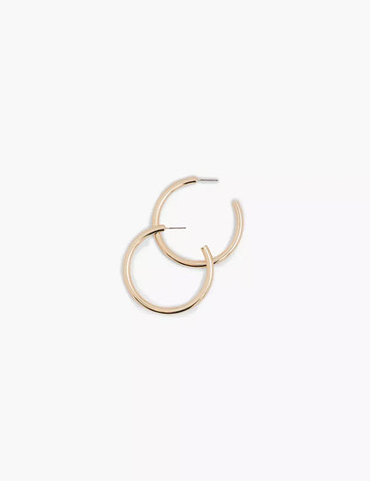 Hoop Earrings Layered In Real Gold Or Silver