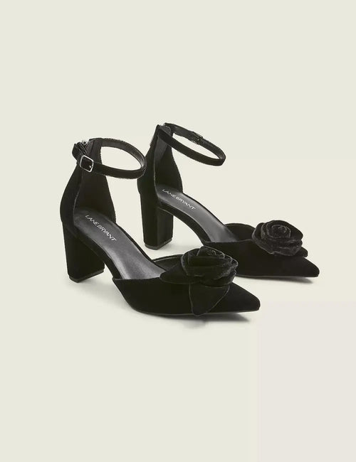 Dream Cloud Velvet Rosette Heel