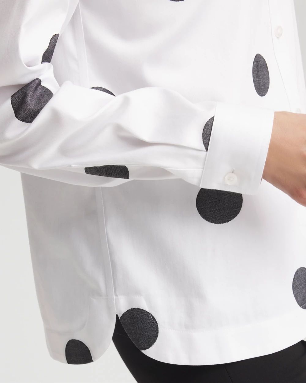 No IronTM Polka-Dot Jacquard Shirt