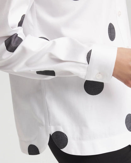 No IronTM Polka-Dot Jacquard Shirt