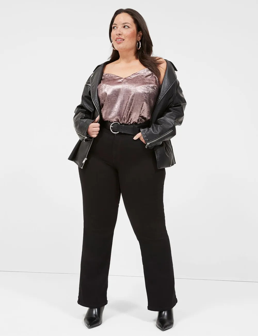 Relaxed V-Neck Satin Slip Cami