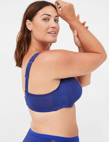 Smooth Full Coverage Bra With Lace Overlay