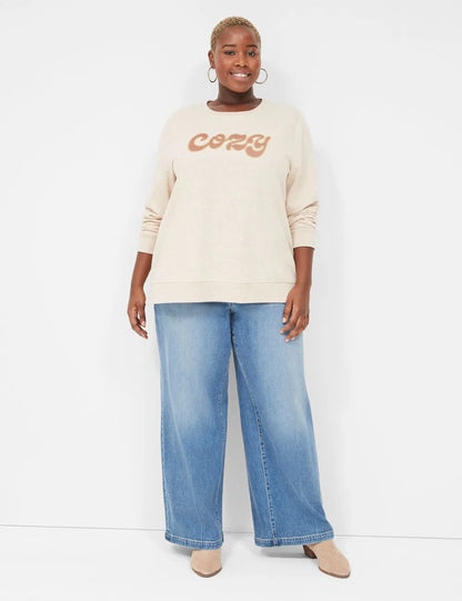 Cozy Patch Graphic Sweatshirt