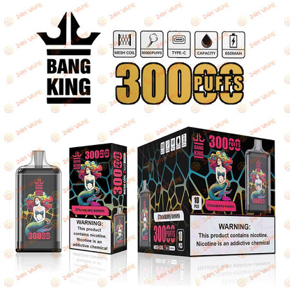 Bang King Crystal 30000 30K Puffs 2% 3% 5% Nicotine Hottest Disposable Vape