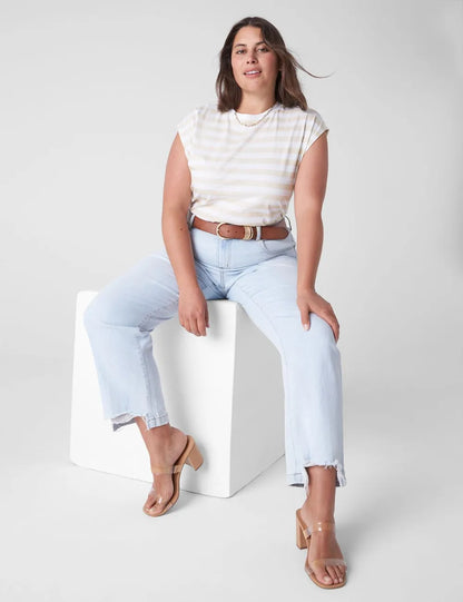 Dolman Cap-Sleeve Crew-Neck Tee