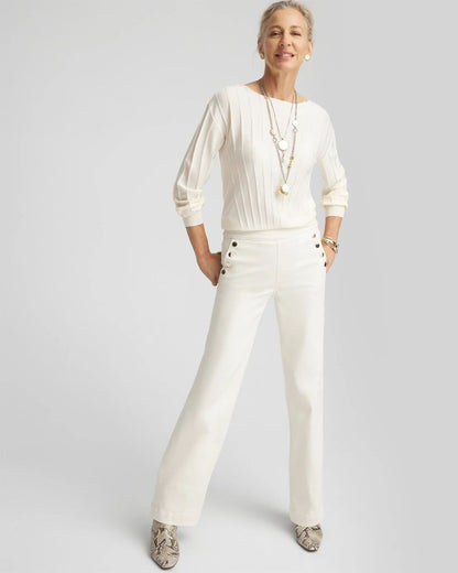 Pleated Long Sleeve Sweater