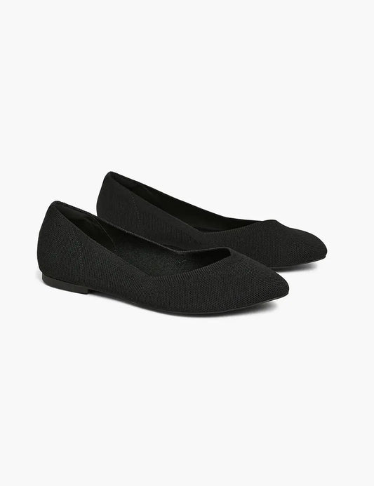 Dream Cloud Pointed Toe Knit Ballet Flat