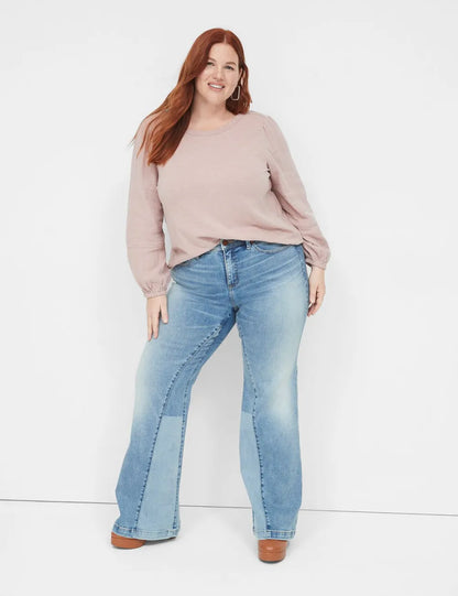 Signature Fit Flare Two-Tone Jean