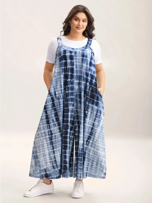 Supersoft Tie-Dye Backless Jumpsuit