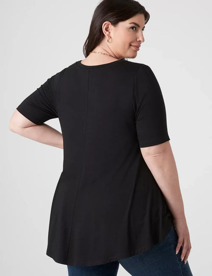 Perfect Sleeve Crew-Neck Extreme Swing Tunic
