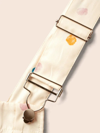 Painted Polka Dot Adjustable Straps Jumpsuit