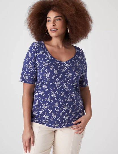 Modern Perfect Sleeve V-Neck Tee