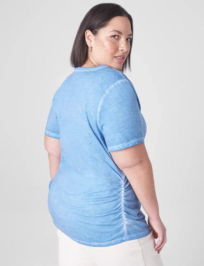 Modern Jersey Side-Ruched Tee